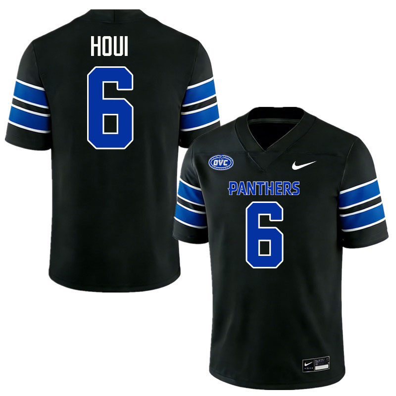 Eastern Illinois Panthers #6 Isaiah Houi College Football Jerseys,Uniforms-Black